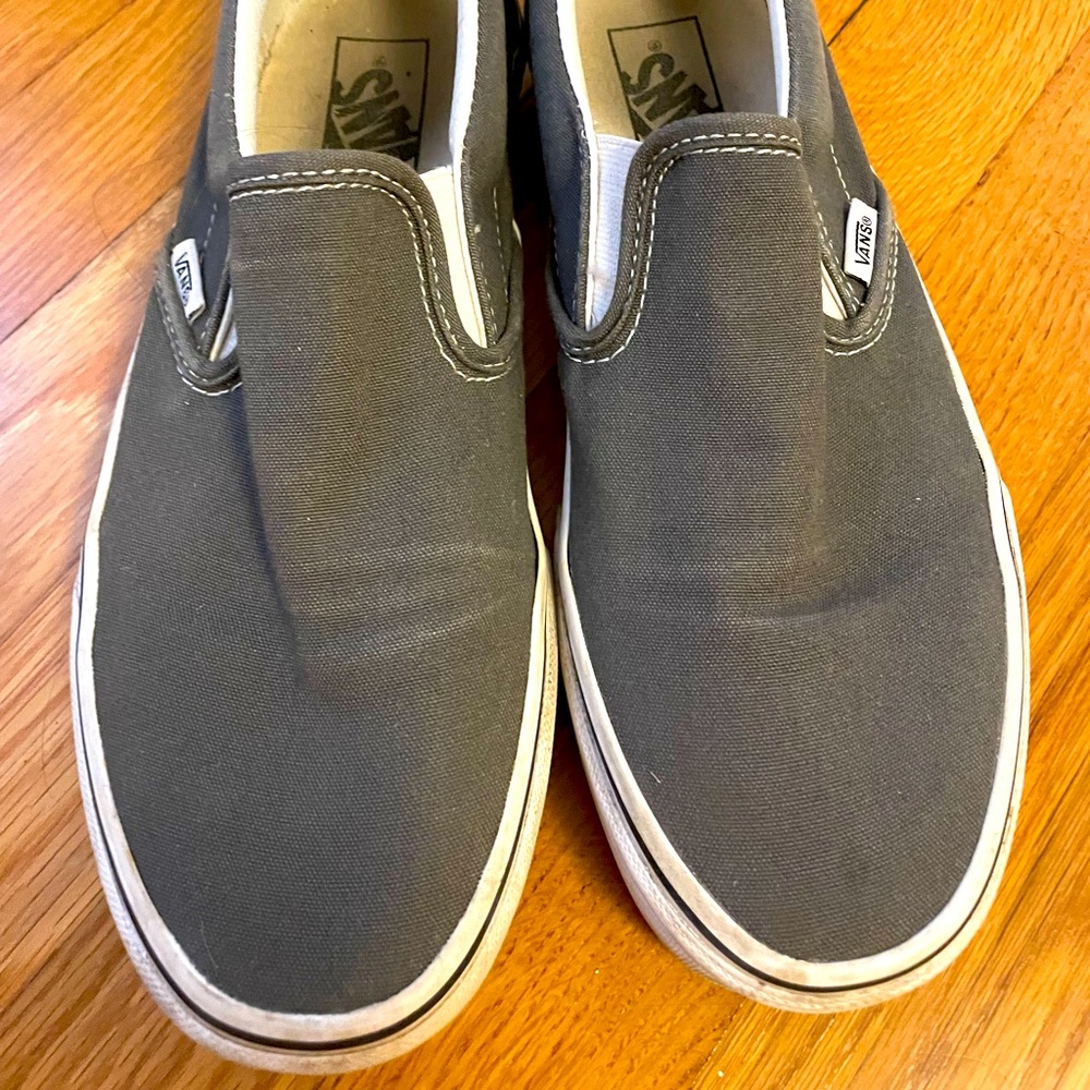Classic Vans slip ons, charcoal